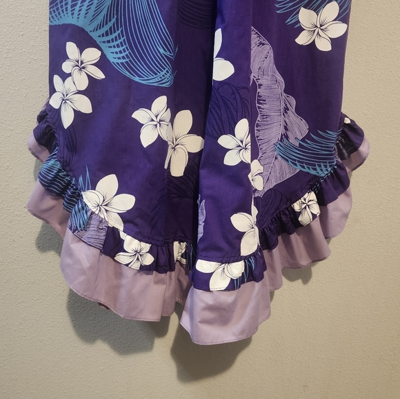 Vintage Royal Creations Purple Hawaiian Dress Size Large New Condition - Picture 7 of 9